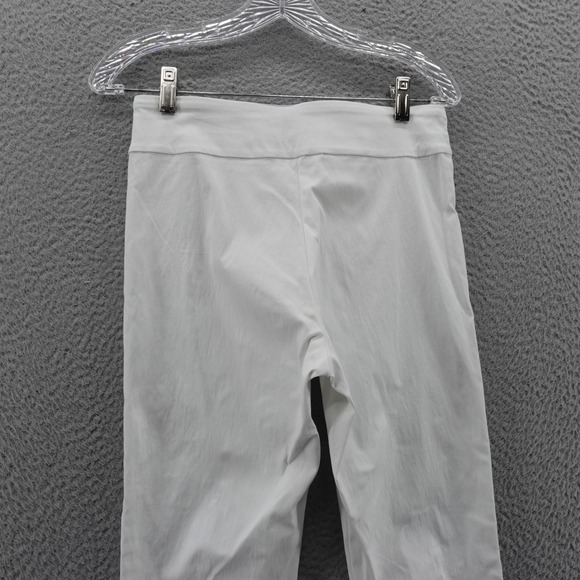 Krazy Larry Pull On Capri Pants 4 White Womens Stretch Nylon Blend Made in USA - Picture 4 of 12